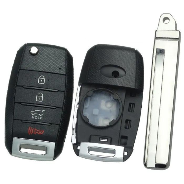 Carcasa De Mando Plegable 4 Botones Kia - Perfil Hy20R