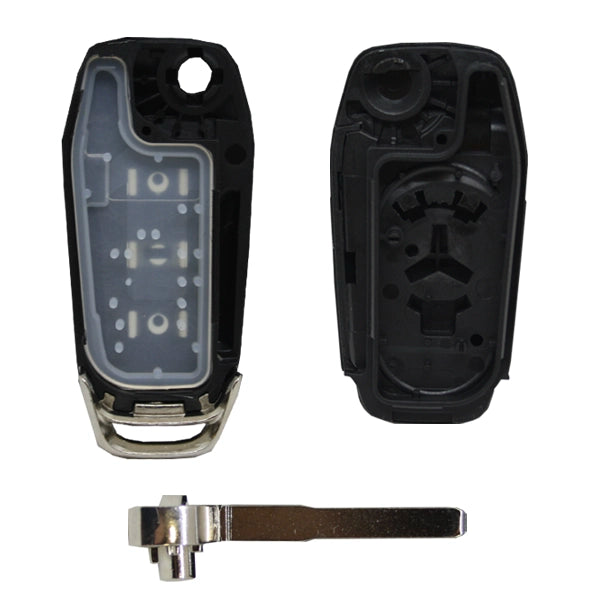Carcasa De Mando Plegable 3 Botones Ford - Perfil Hu101