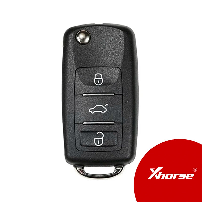 Télécommande pliable 3 boutons Xhorse, type VAG, sans cylindre - Réf. Xhorse : Xkb510en