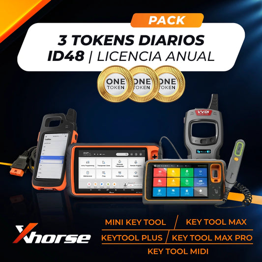 Lot de 3 jetons journaliers ID48 - Licence annuelle