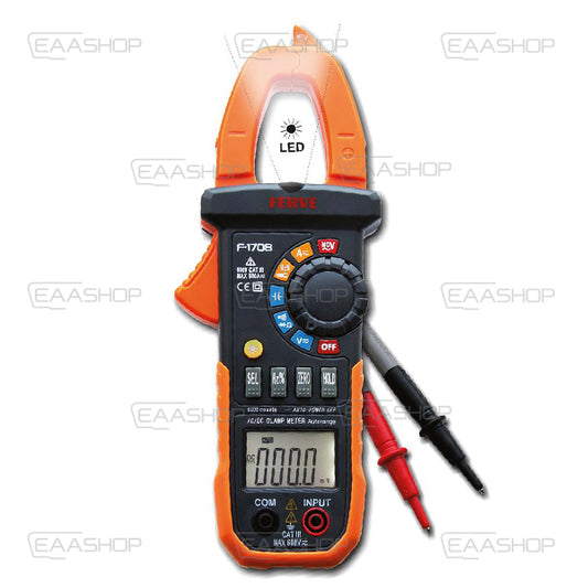 Pinza Amperometrica + Mult. 600A 6000 F-1708