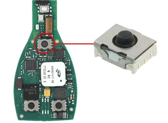 Boutons poussoirs Mercedes FBS4, 6,4 x 5,1 x 2,45