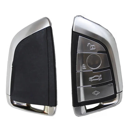 Carcasa De Mando Keyless 4 Botones Bmw - Perfil Hu100R Gris