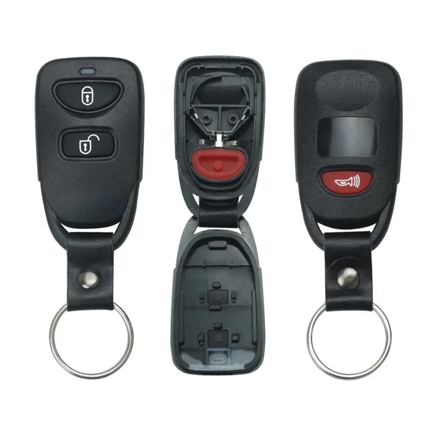 Hyundai Kia 2+1 Botão Chave Fob Controle Remoto Case - Suporte de Bateria Integrado