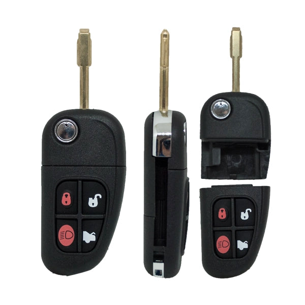 Folding Remote Control Shell Jaguar X-Type 4 Button - Fo21 Profile