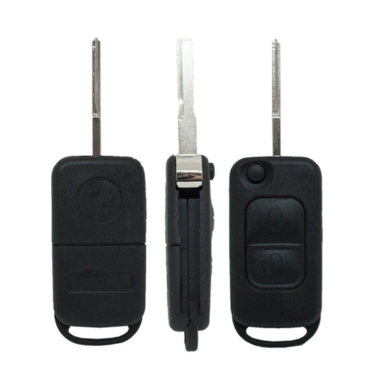Coque De Télécommande Pliable 2 Boutons Mercedes Benz (Lame Hu64)