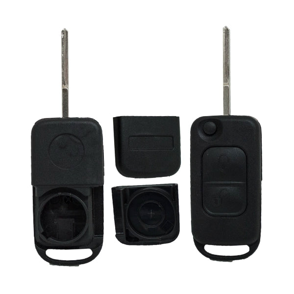 Carcasa De Mando Plegable 2 Botones Mercedes Benz - Perfil Hu64