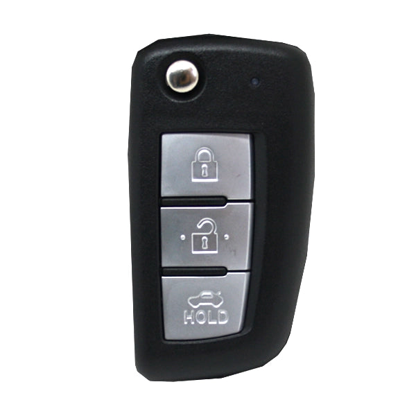 Folding Remote Control Shell Nissan 3 Button  - Nsn14 Profile