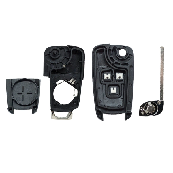 Coque Télécommande Pliable 3 Boutons Opel (Lame Hu100)