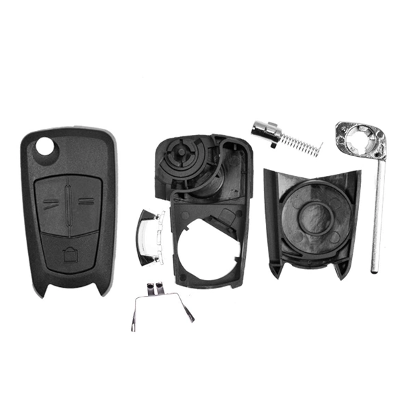 Coque Télécommande Pliable 3 Boutons Opel (Lame Hu100)