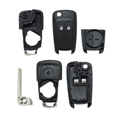 Coque Télécommande Pliable 2 Boutons Opel (Lame Hu100)
