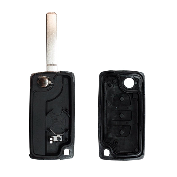 Folding Remote Control Shell 3 Buttons Citroen Peugeot Fiat Psa - Va2 Profile