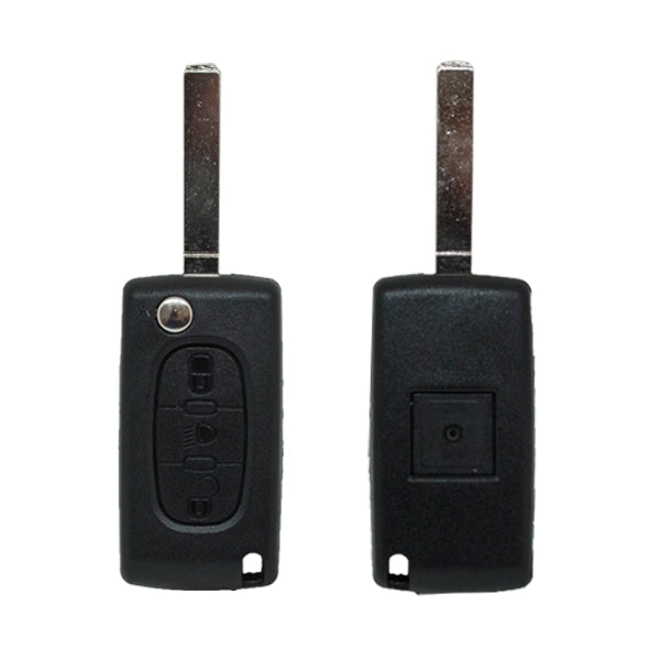 Carcasa De Mando Plegable 3 Botones Citroen Peugeot Opel Psa - Perfil Va2 Luz