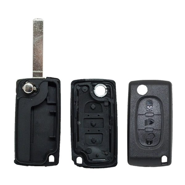 Carcasa De Mando Plegable Citroen 3 Botones - Perfil Va2