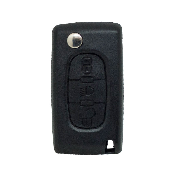 Caixa de controle remoto dobrável Citroen com 3 botões - Perfil Hu83