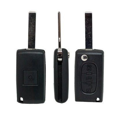 Caixa de controle remoto dobrável Citroen com 3 botões - Perfil Hu83