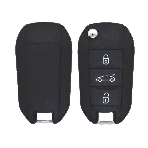 Carcasa De Mando Plegable 3 Botones Citroen Peugeot - Perfil Hu83 Baul