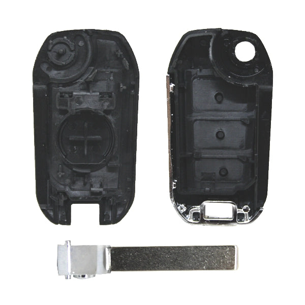 Carcasa De Mando Plegable 3 Botones Citroen Peugeot - Perfil Hu83 Baul