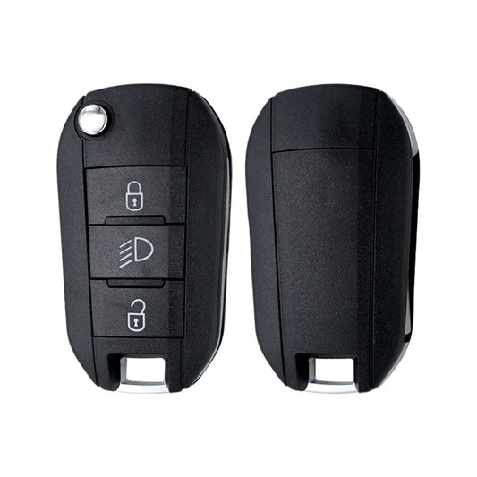 Carcasa De Mando Plegable 3 Botones Peugeot Boton Luz - Perfil Hu83