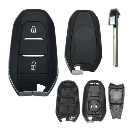 Carcasa De Mando Keyless 3 Botones Peugeot - Perfil Hu83