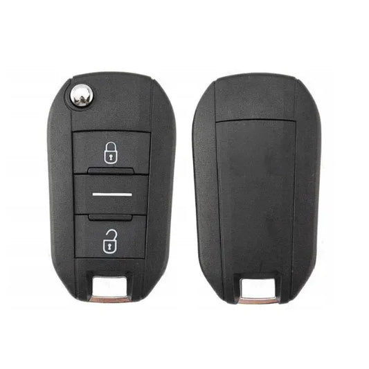 Coque de Télécommande Pliable 3 Boutons Bouton Neutre Peugeot - Profil Hu83