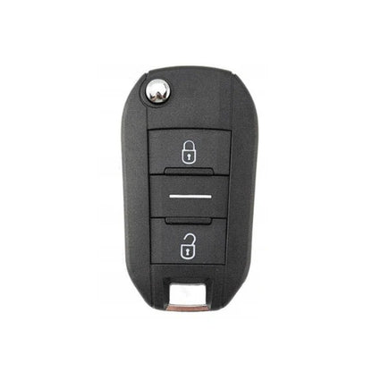 Caixa de controle remoto dobrável com 3 botões Botão neutro Peugeot - Perfil Hu83