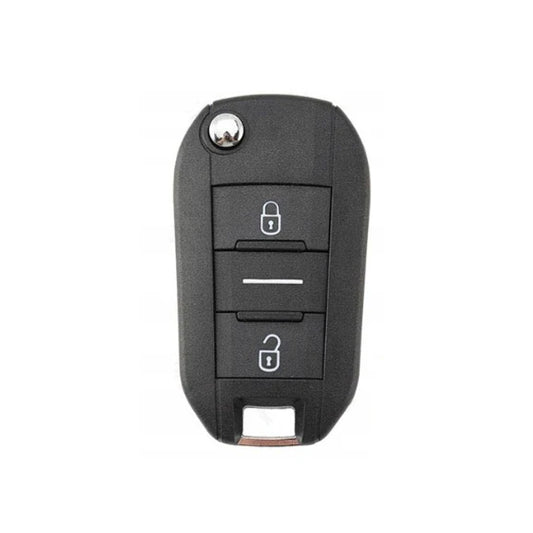 Guscio telecomando pieghevole 3 pulsanti Peugeot pulsante neutro - profilo Hu83