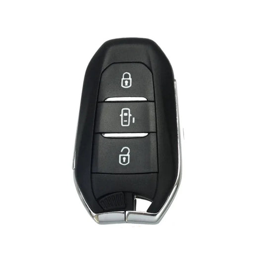 Carcaça de controle remoto sem chave 3 botões Peugeot Side IM3A - Perfil Hu83