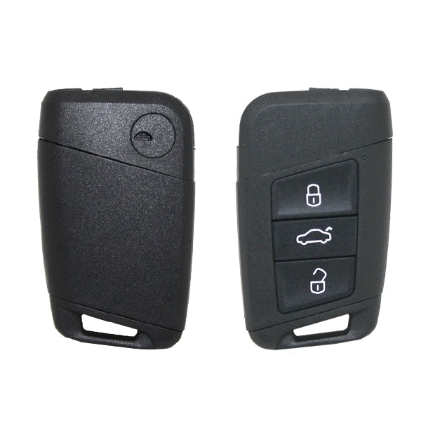 Carcasa De Mando Keyless 3 Botones Volkswagen - Perfil Hu162