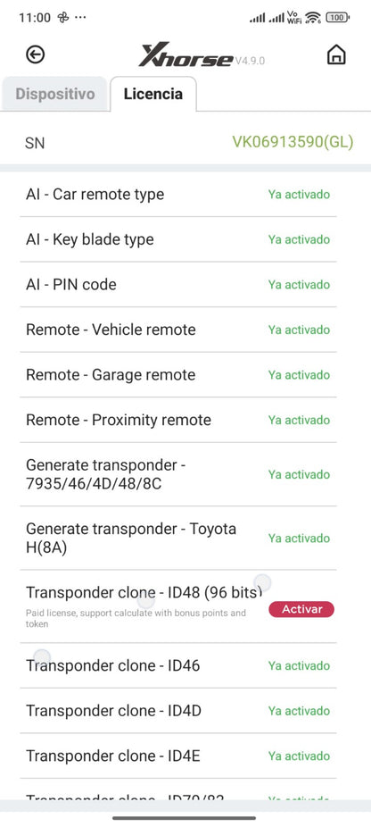Lot de 3 jetons journaliers ID48 - Licence annuelle