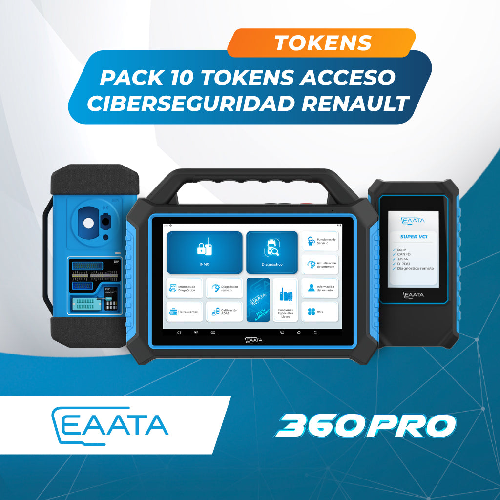 360PRO Pack 10 Tokens Acceso Ciberseguridad Renault
