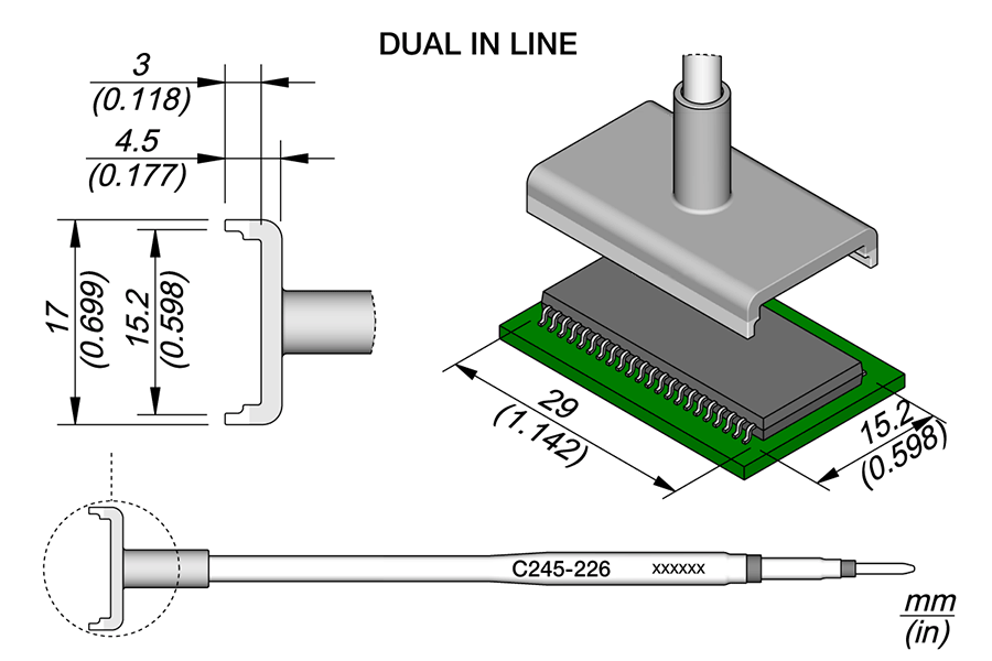 Cartouche De Tunnel 15,2X29,0 Pour Le Crayon T245 Mémoire Flash 44 Dil