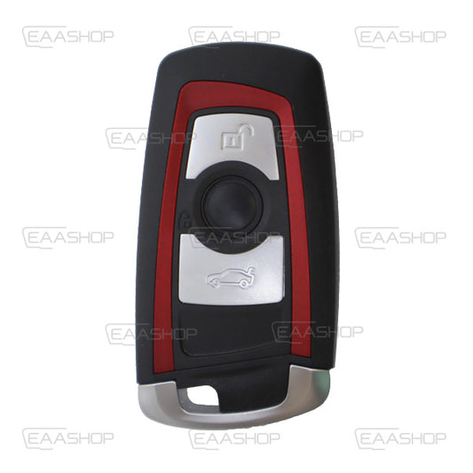 Carcasa De Mando Keyless 3 Botones Bmw - Perfil Hu100R Rojo