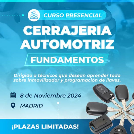 Curso Cerrajeria Automotriz Fundamentos Presencial  - 8 de Noviembre 2024