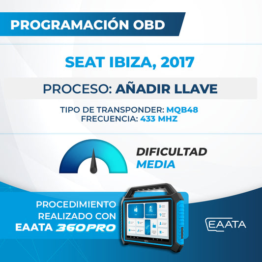 OBD programming - SEAT Ibiza, 2017 - Add key