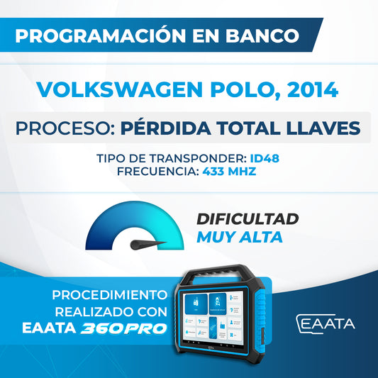 Programmation au banc - VOLKSWAGEN Polo, 2014 - Perte totale de clés