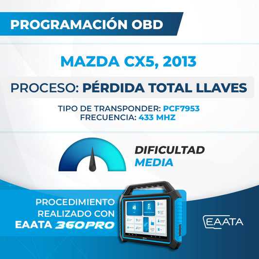 Programmazione OBD - MAZDA Cx5, 2013 - Perdita totale delle chiavi